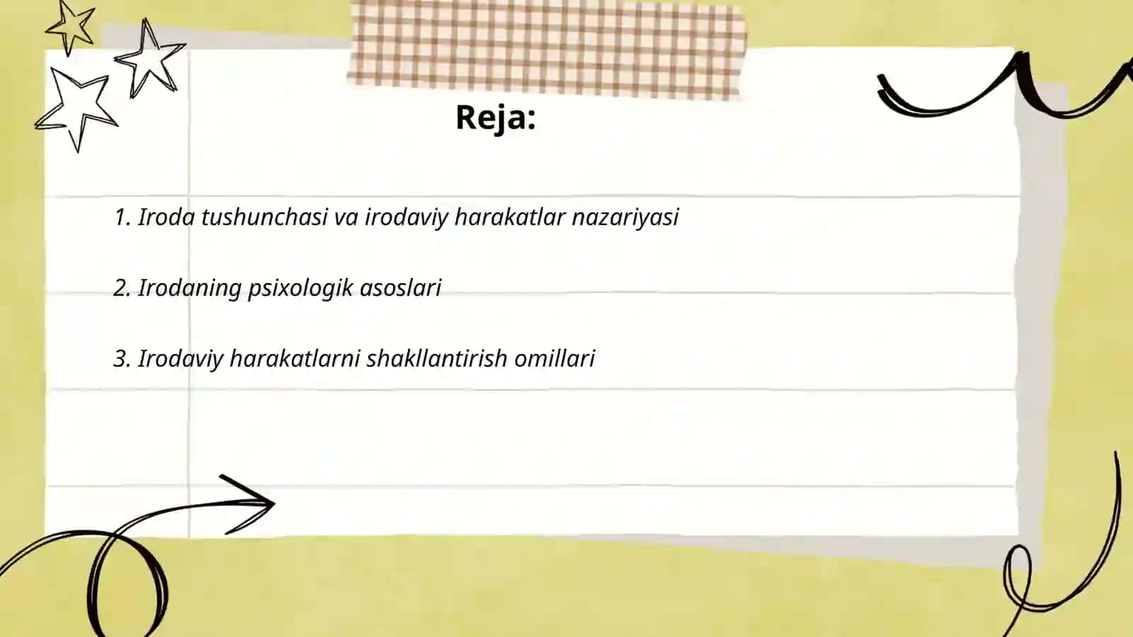 Iroda va irodaviy harakatlar 2