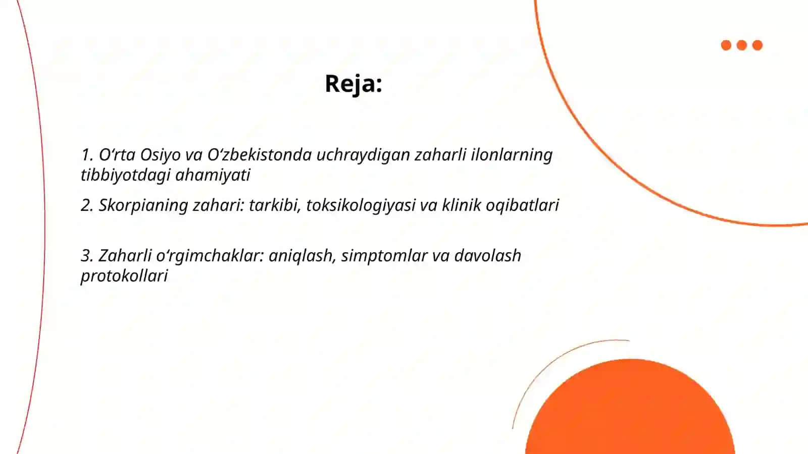 Zaharli hayvonlar zaharining tibbiyotdagi ahamiyati 2