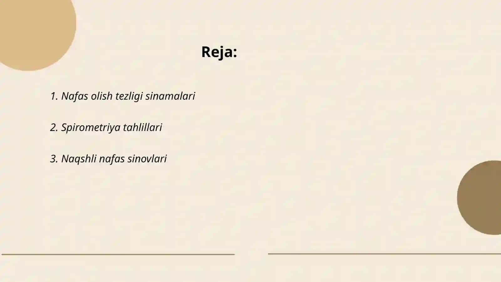 Nafas va vegetativ tizimlarning funksional holatini baholash uchun sinamalar 2