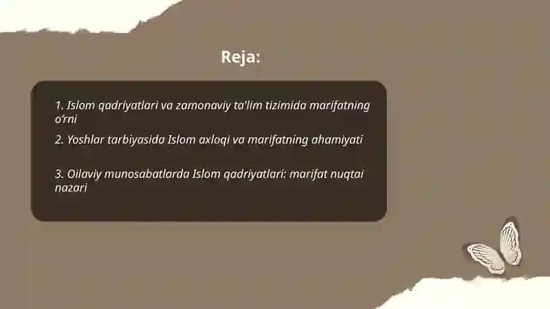 Islom qadriyatlari va marifatning hozirgi davrdagi ahamiyati 2