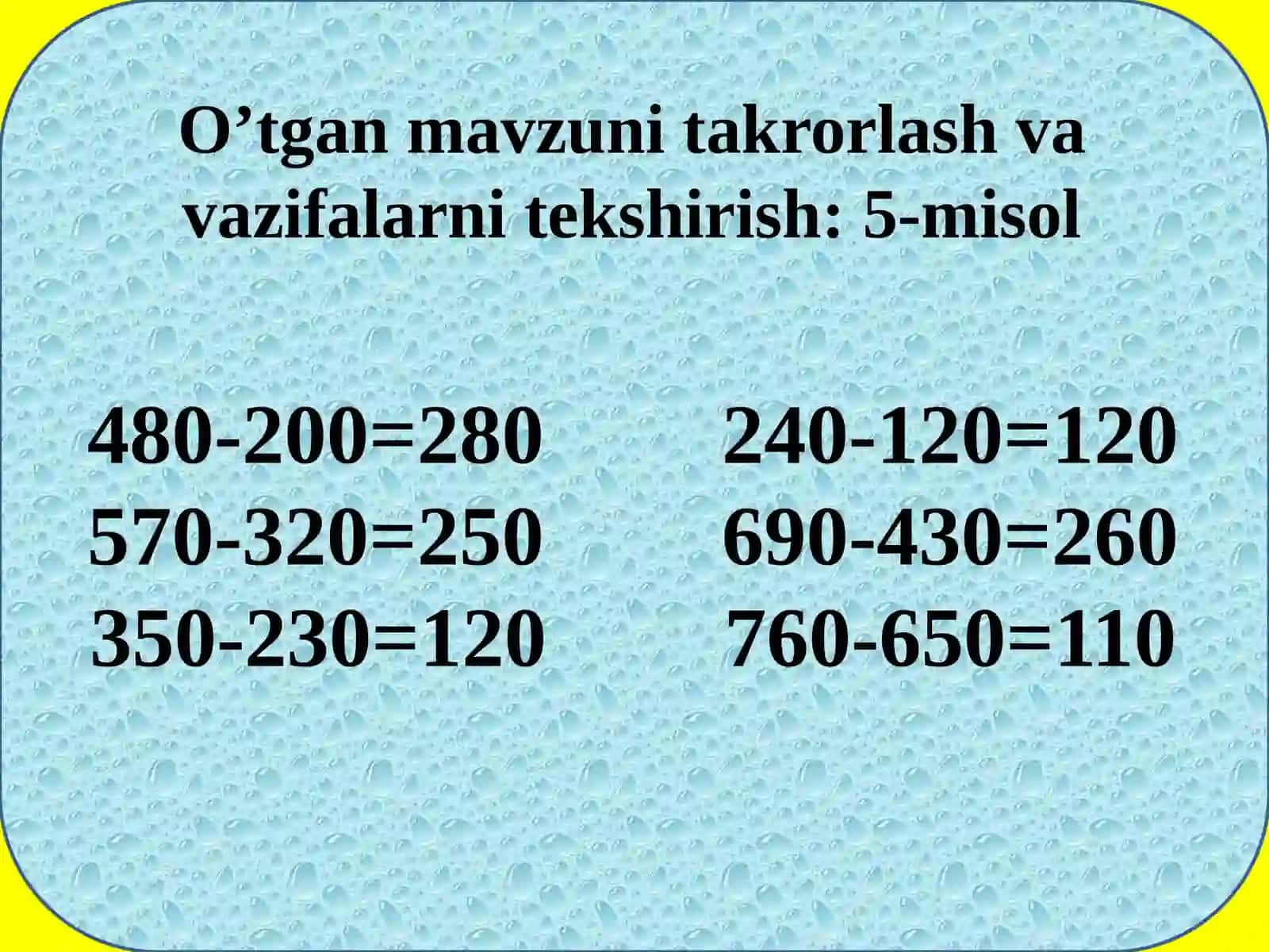 Oʻtgan mavzu: Doira va aylanalar 2