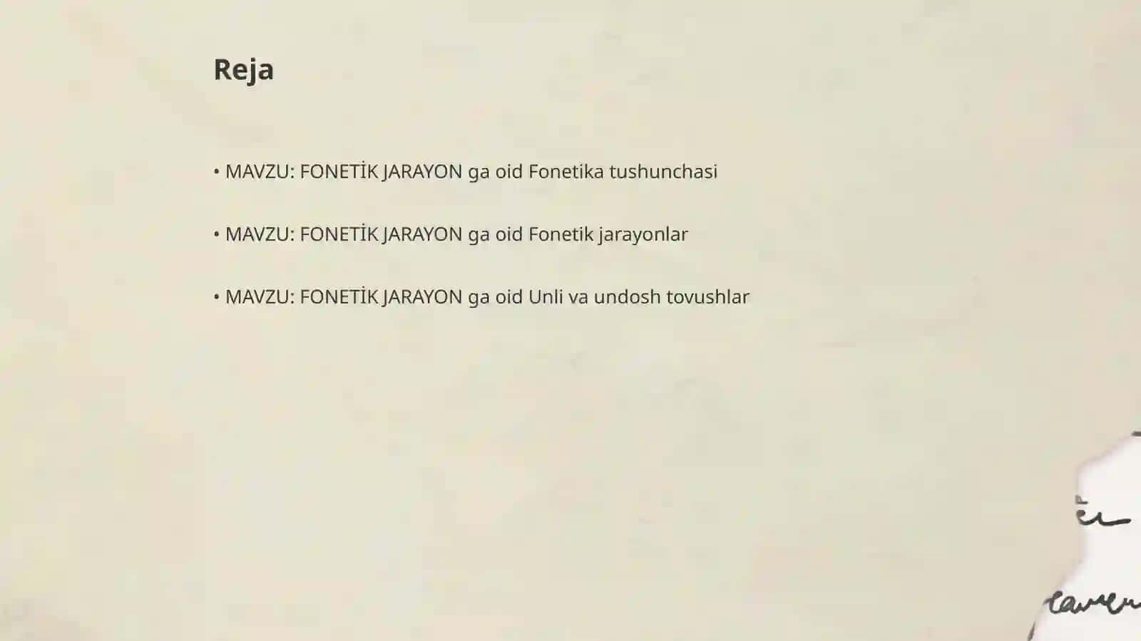 FONETİK JARAYON 2