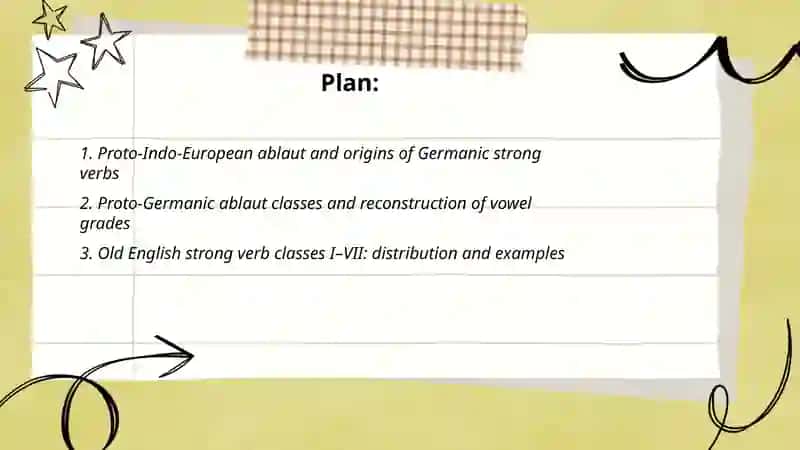 The development of strong verbs 2