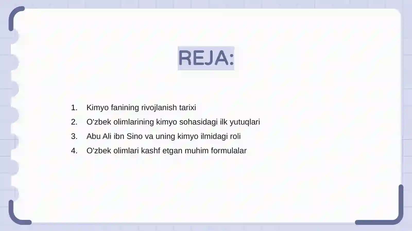 O'zbek olimlari kimyo sohasidagi ilk yutuqlari 2