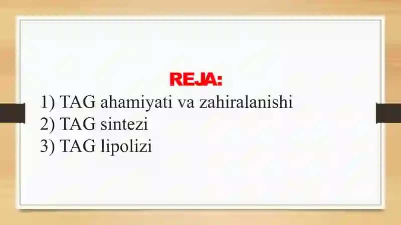 Triatsilglitserol va Keton tanachalar metabolizmi 2