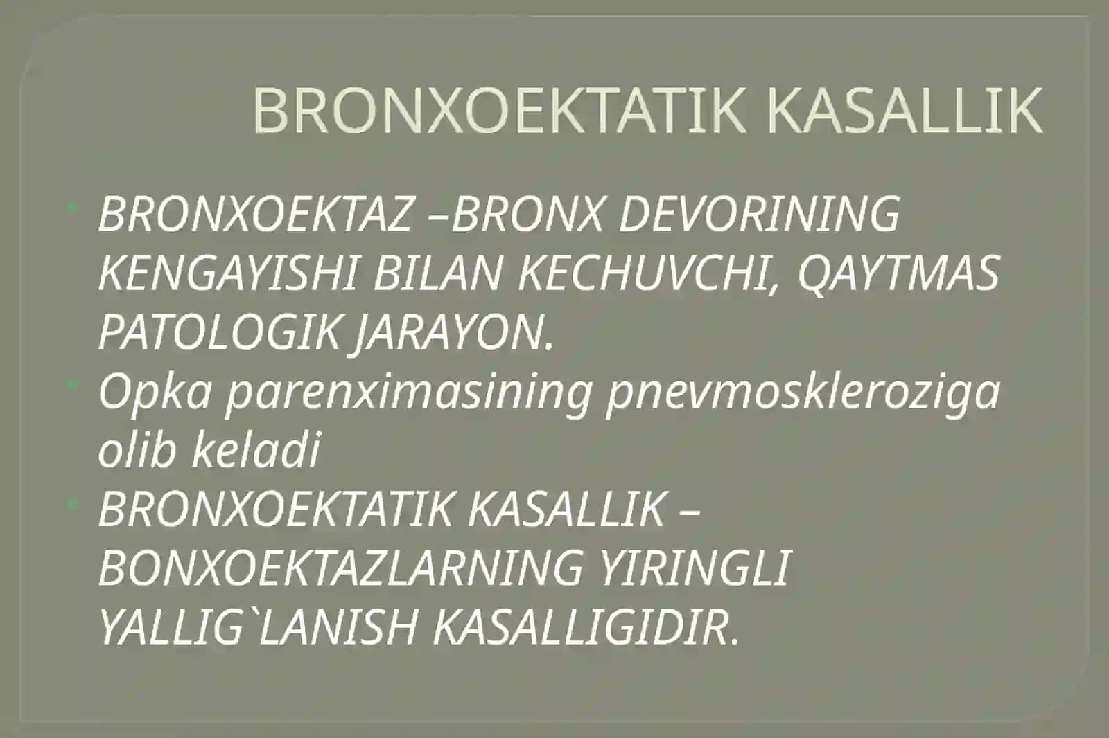 BRONXOEKTATIK KASALLIK 2
