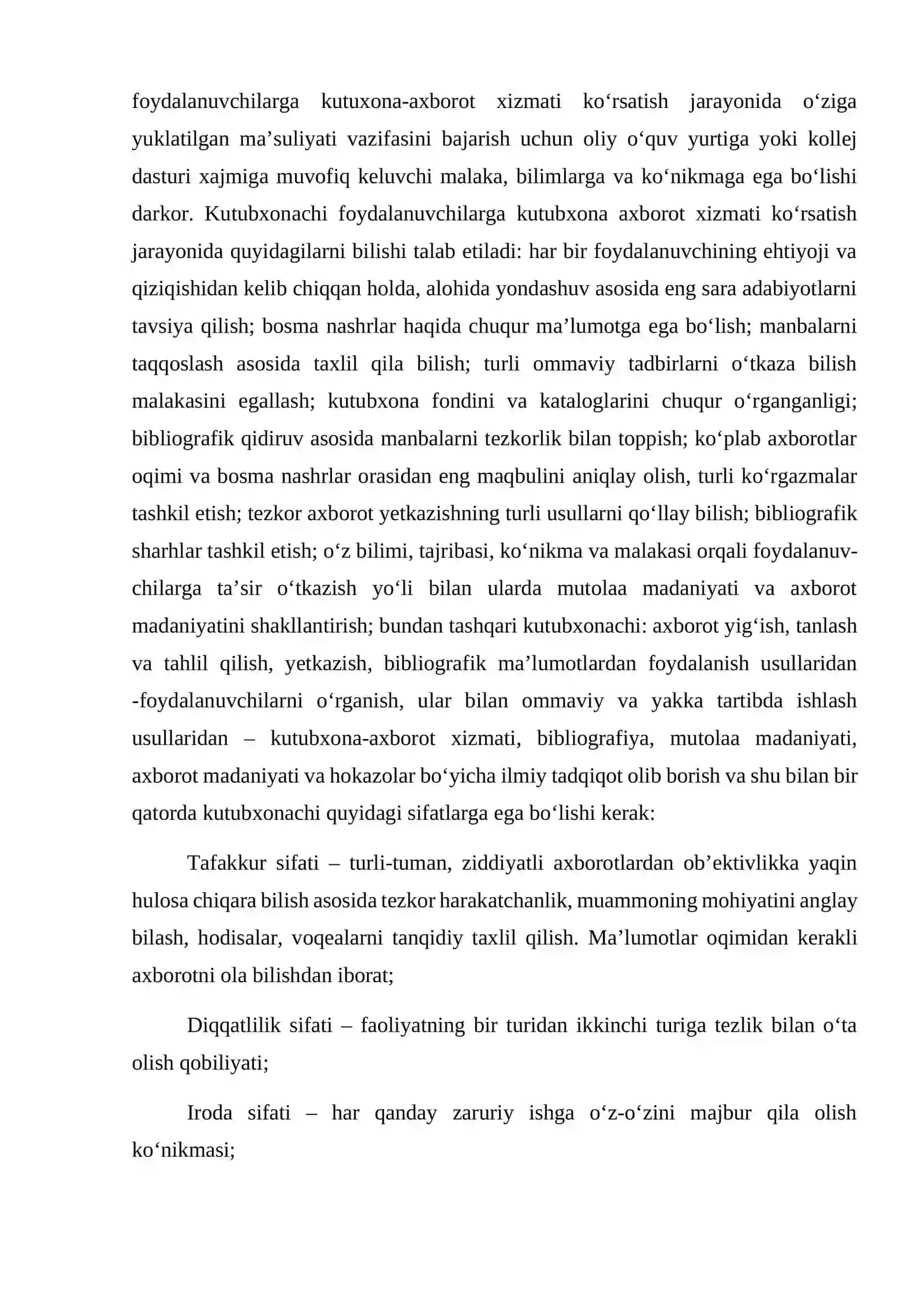Kutubxonachining vazifalari 2