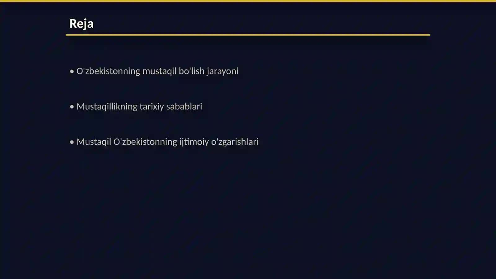 O'zbekistonning mustaqil bo'lish jarayoni 2