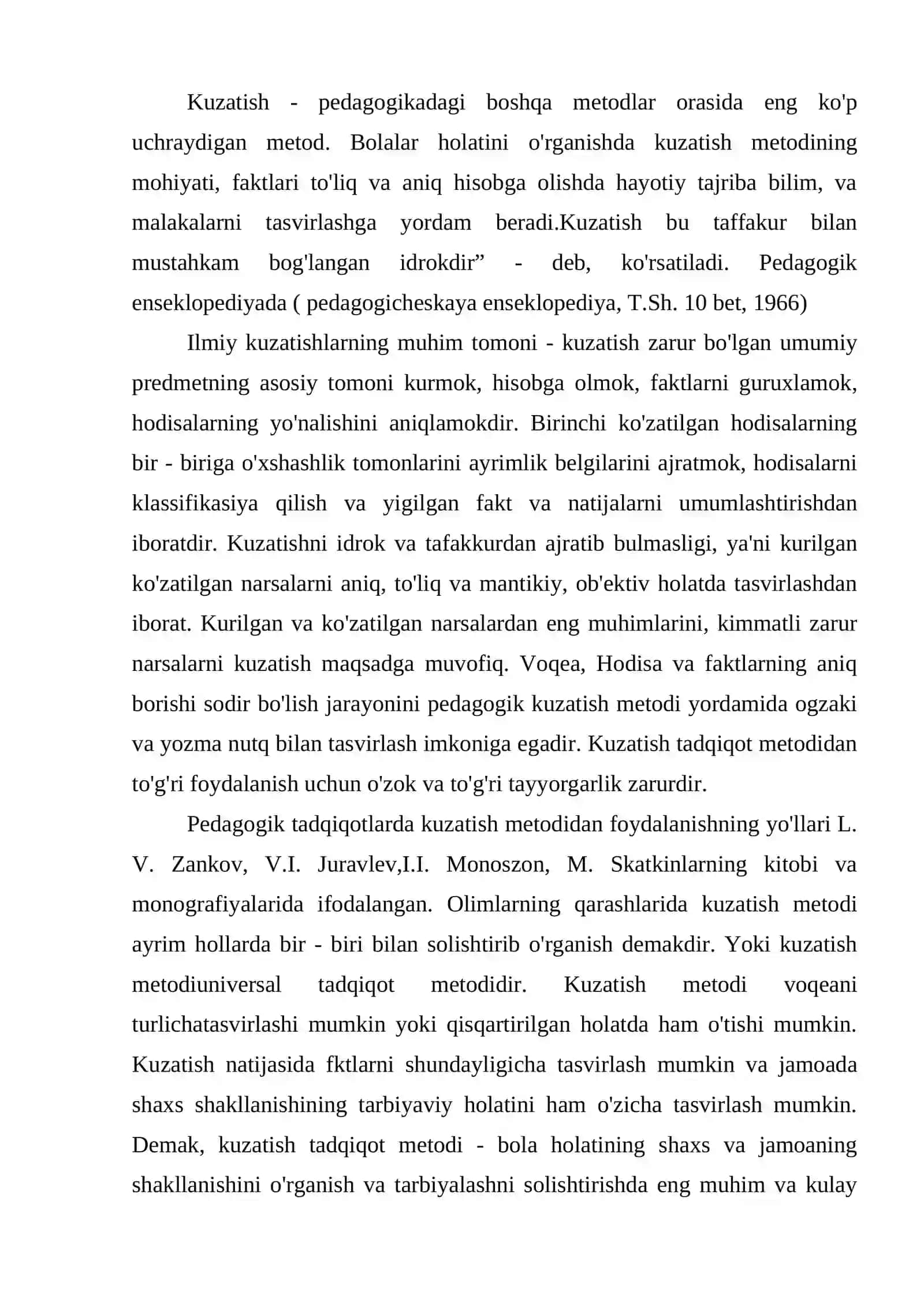 Pedagogik kuzatuv 2