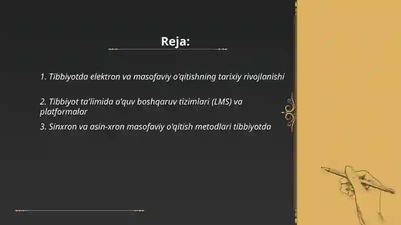 Tibbiyotda elektron va masofaviy o'qitish 2