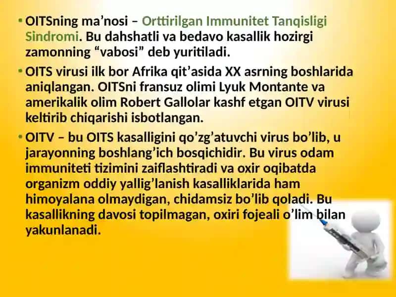 OITS Virus haqida taqdimot 2