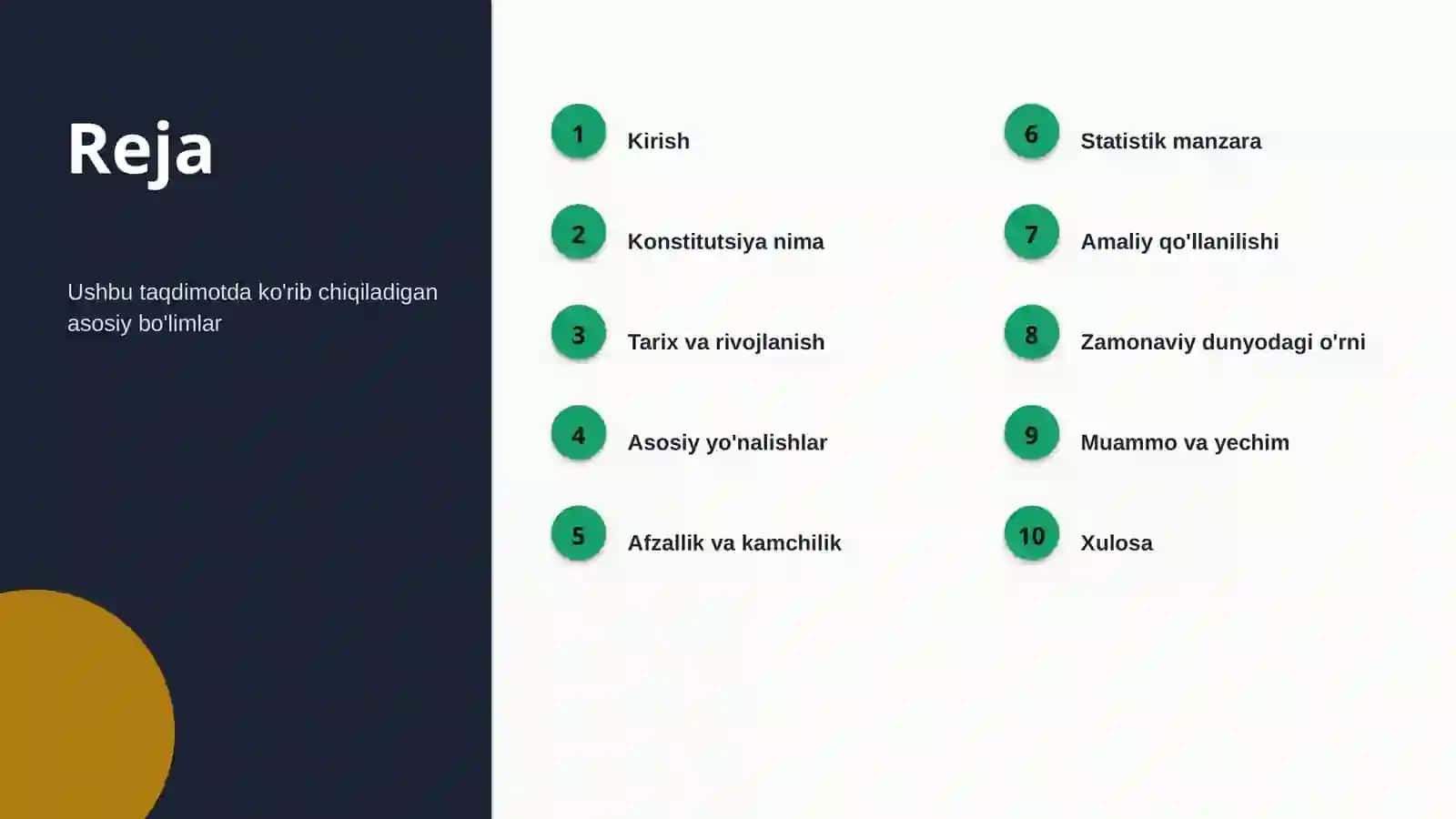 Konstitutsiya Muammolari va yechimlari 2
