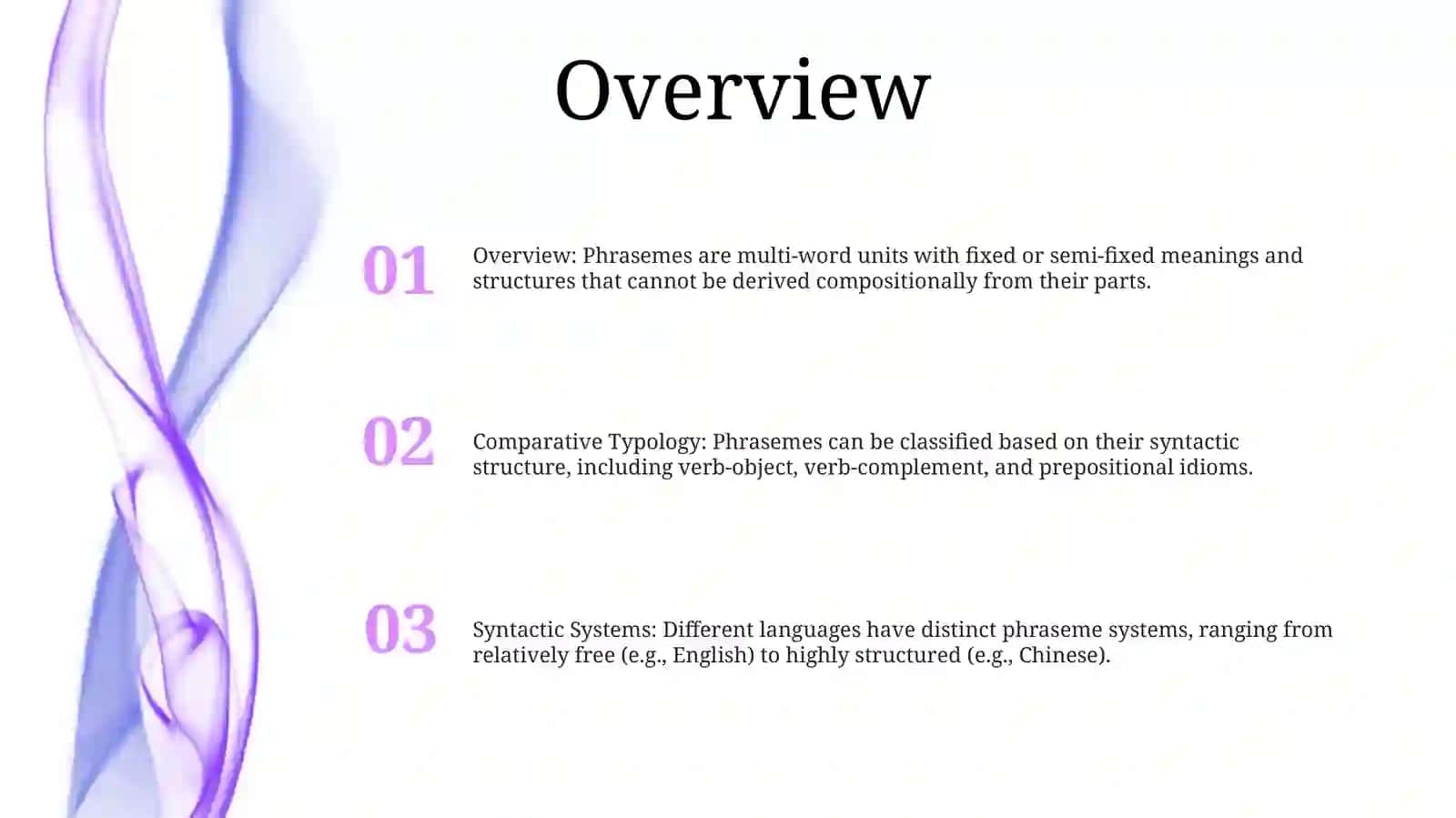 Comparative Typology Of Syntactic Systems (Phrasemes) 2