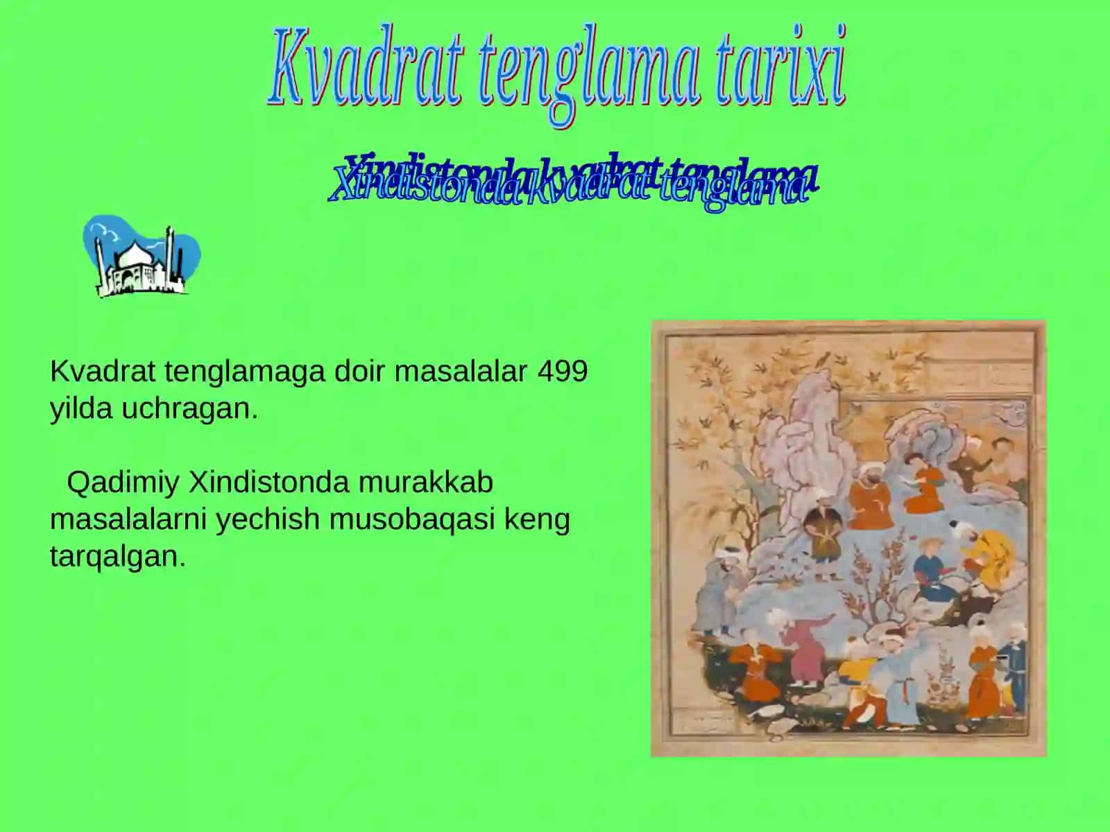 KVADRAT TENGLAMALAR 2