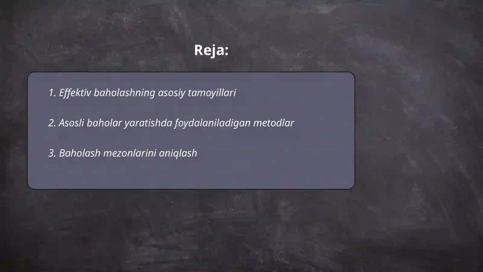 Effektiv va asosli baholar 2