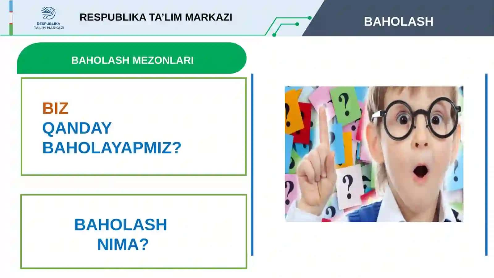 BAHOLASH MEZONLARI 2