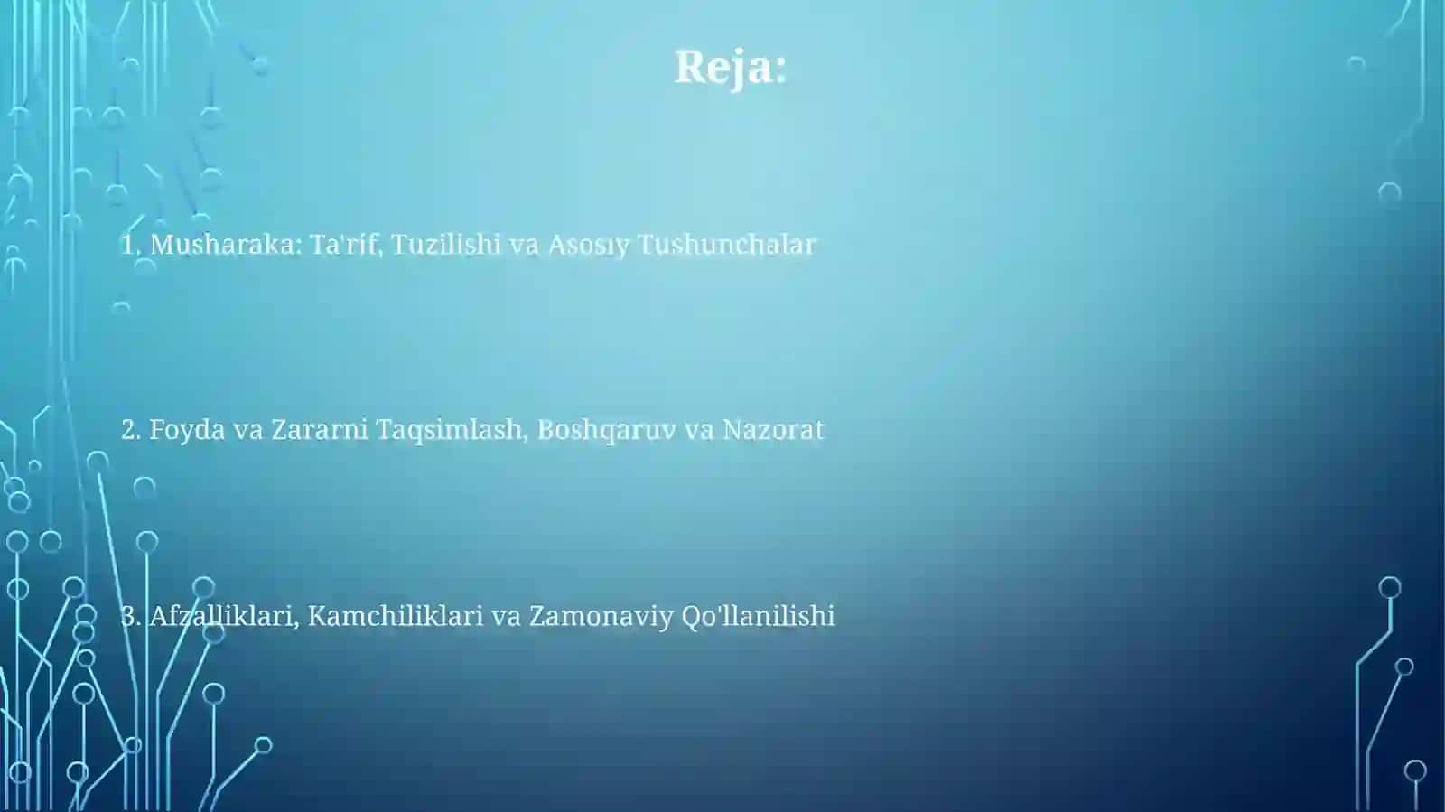 Musharaka shartnomasi 2