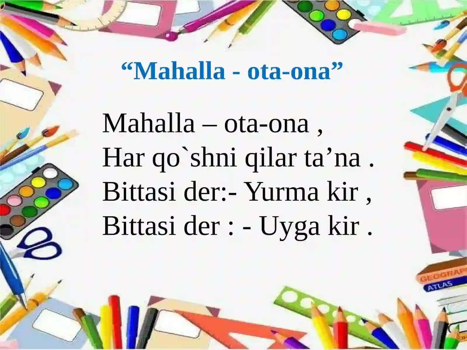 Mahalla -ota-ona 2