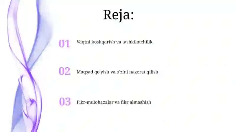 Oʻrganishda oʻzini oʻzi boshqarish usullari 2