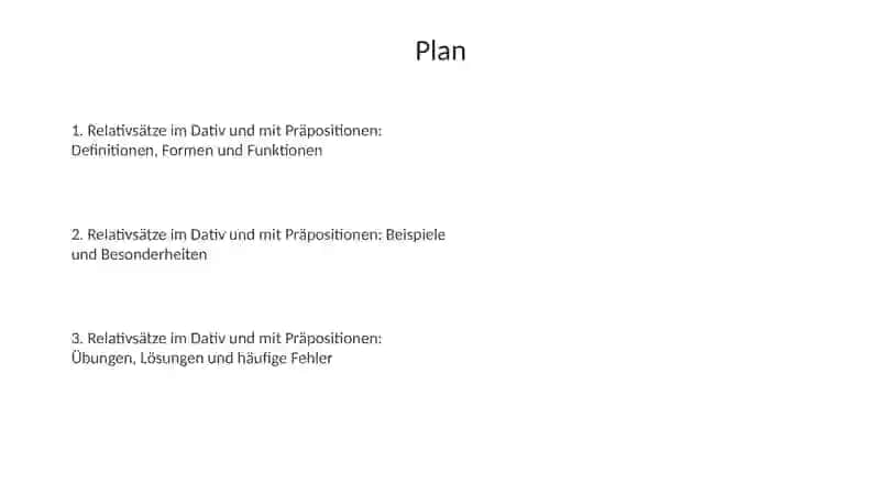 Relativsätze im Dativ und mit Präpositionen 2