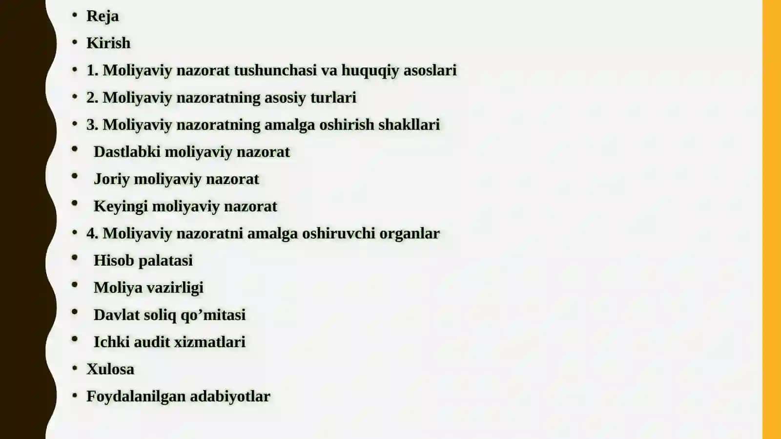 Moliyaviy nazorat turlari 2
