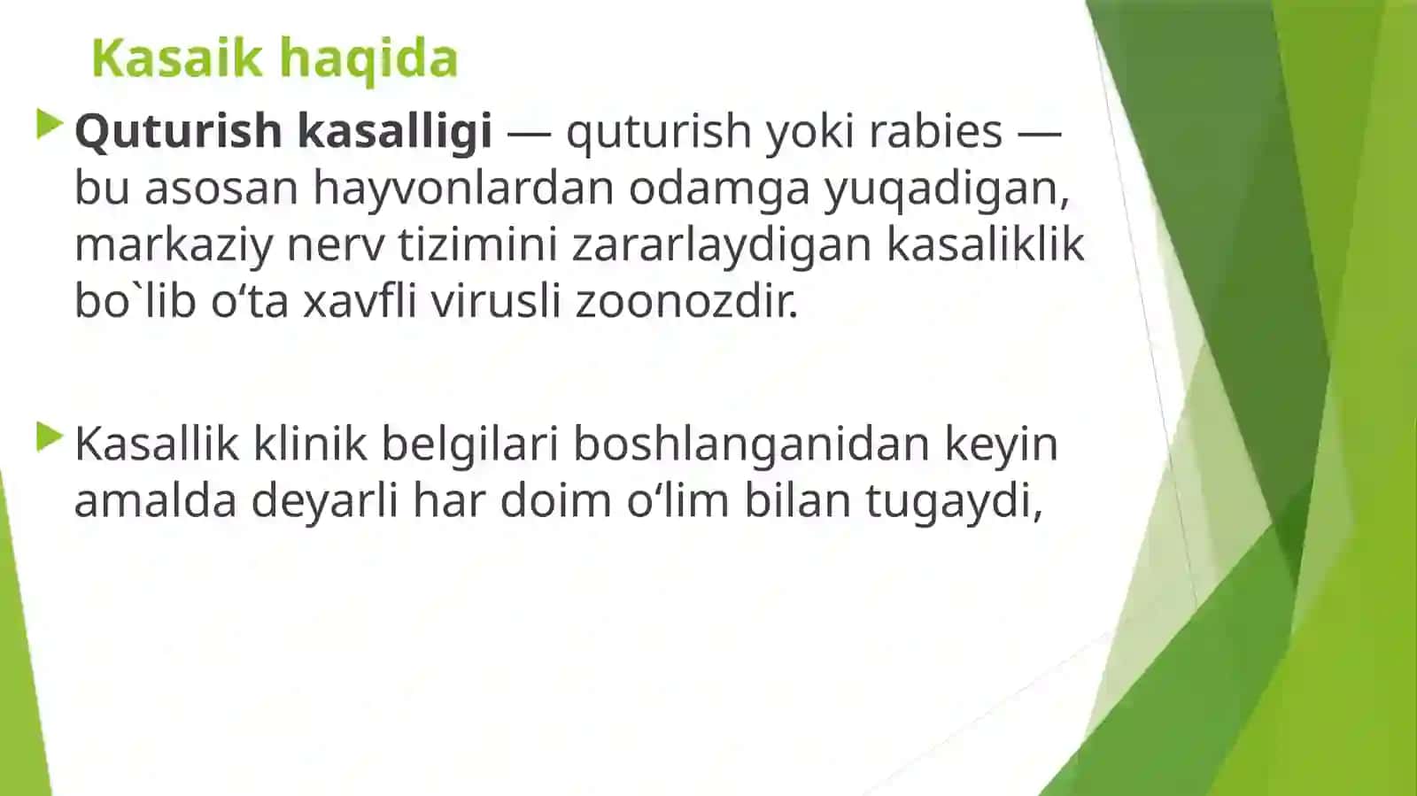 Quturish kasaligi 2