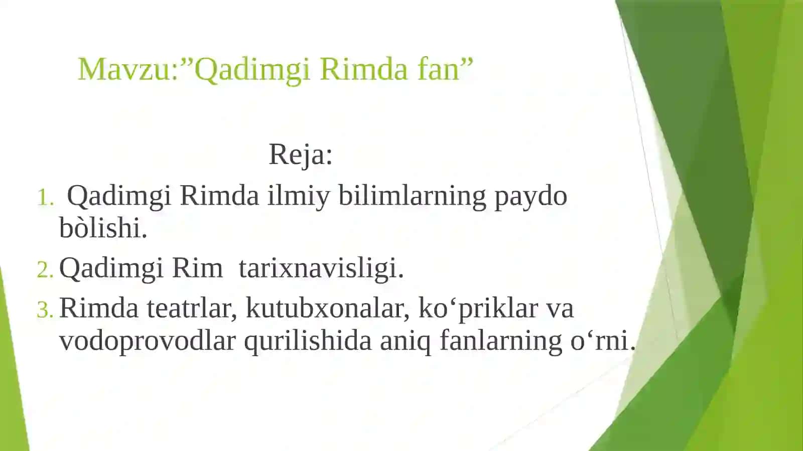 Qadimgi Rimda fan 2