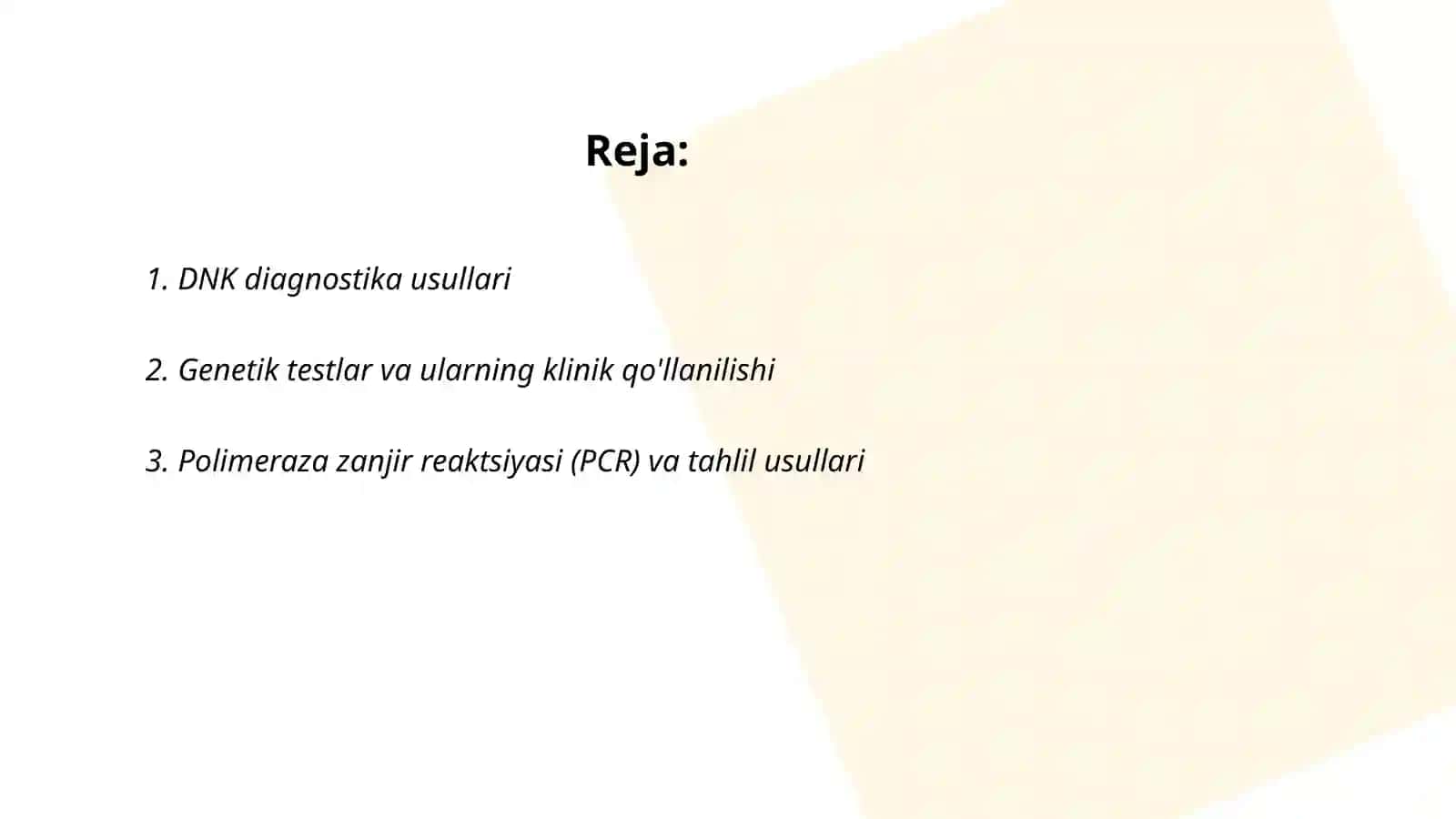 DNK diagnostika usullari 2