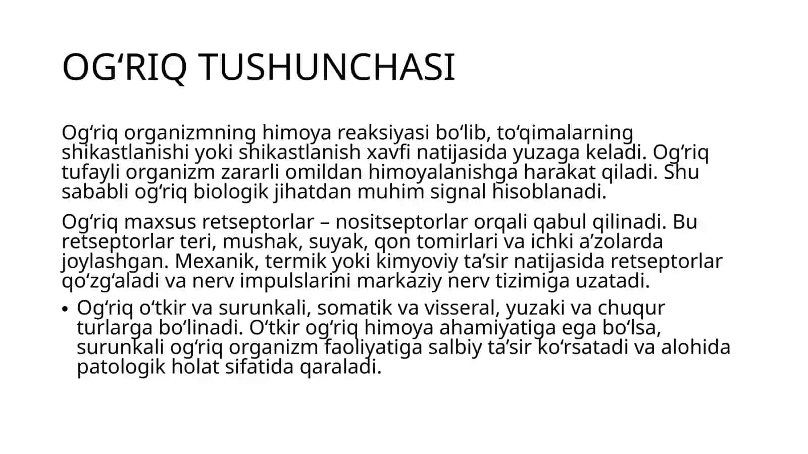 Og'riq Tushunchasi 2