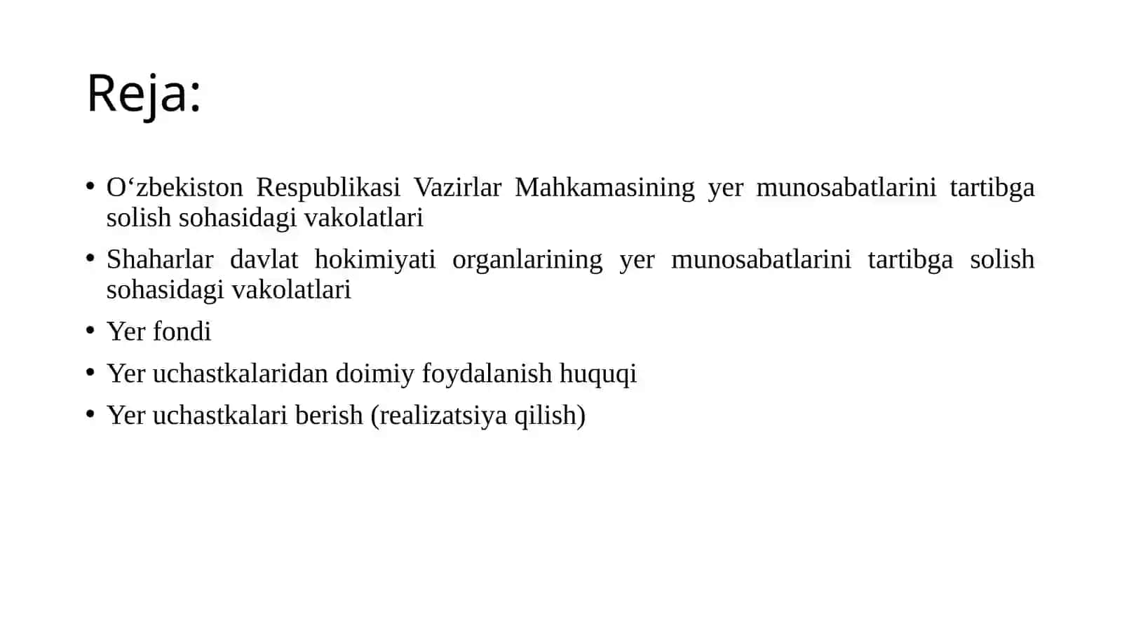 Yer uchastkalarini berish 2