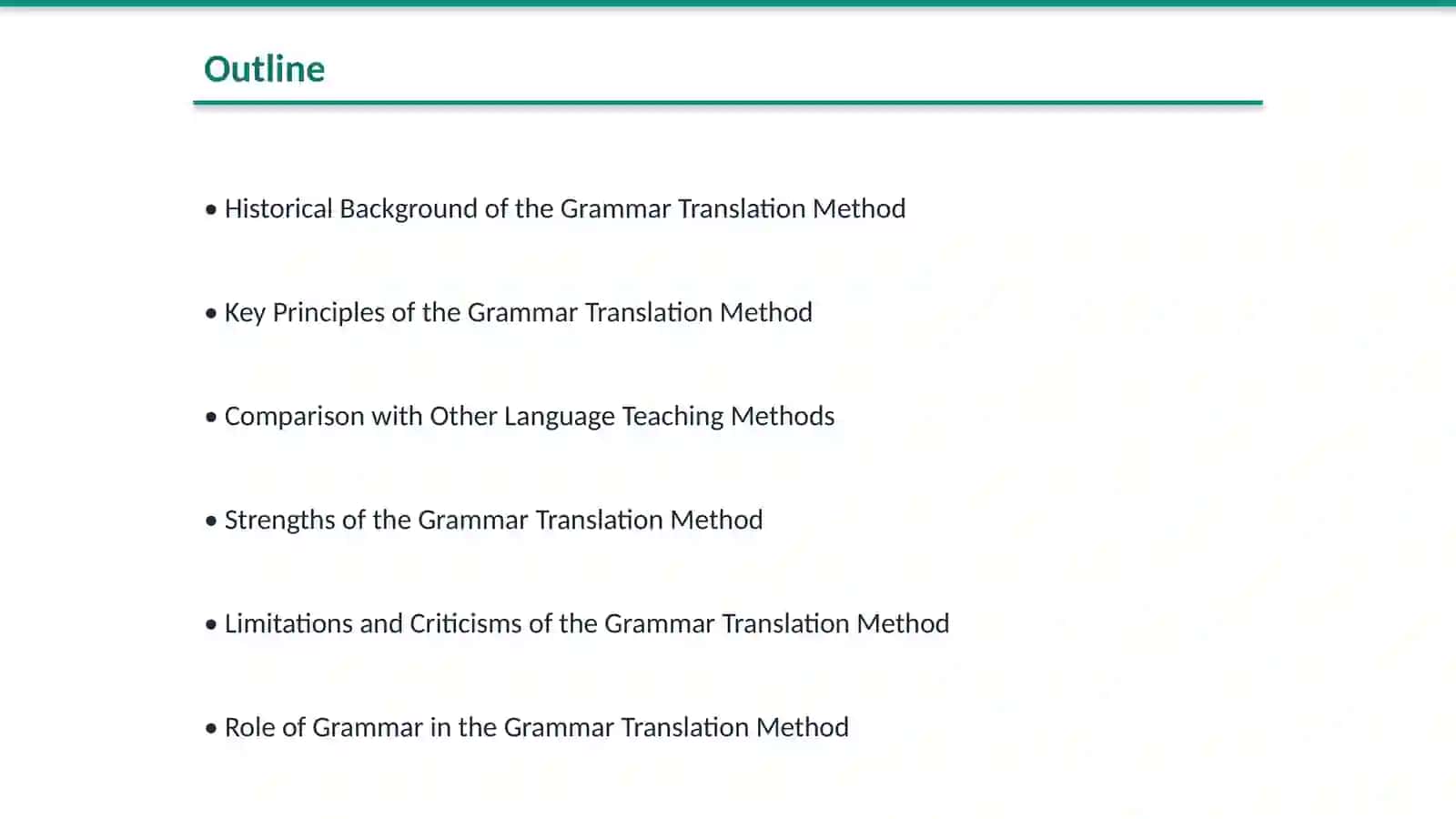 The grammar translation method 2