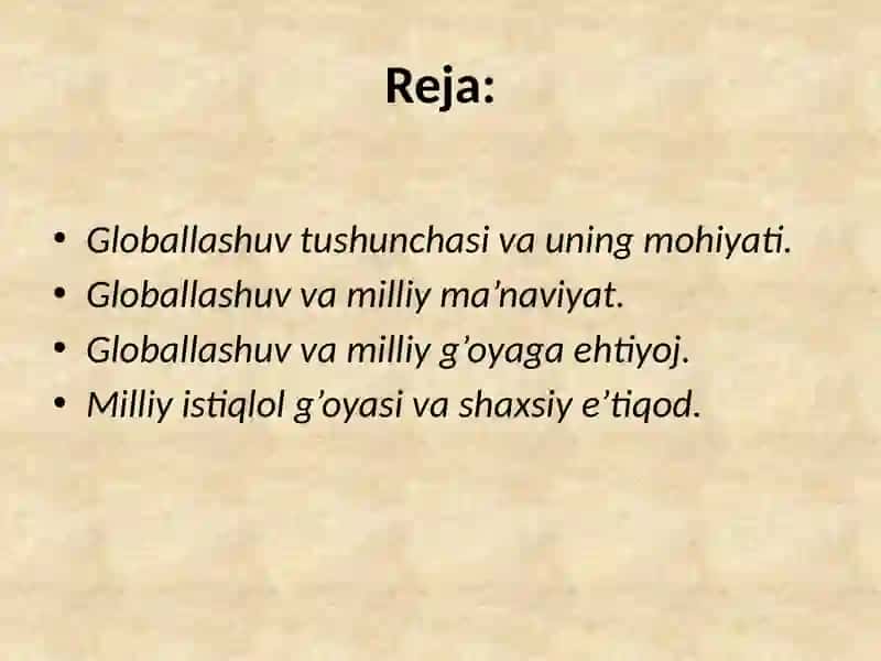 GLOBAL JARAYONLAR DIALEKTIKASI 2