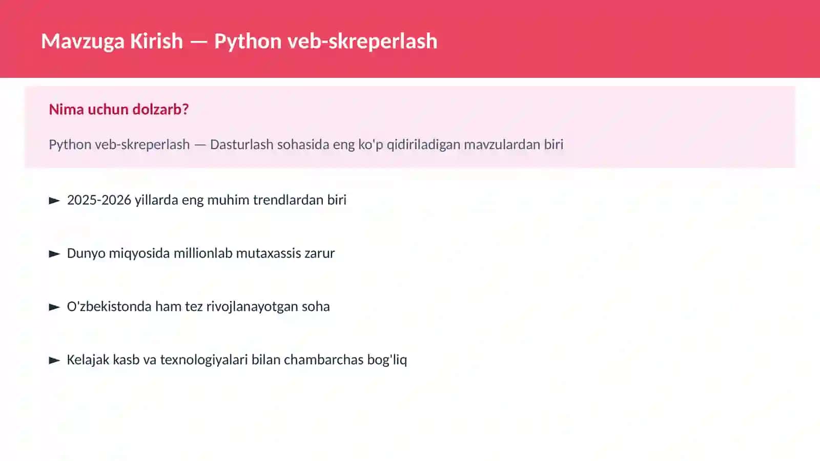 PYTHON DASTURLASH 2
