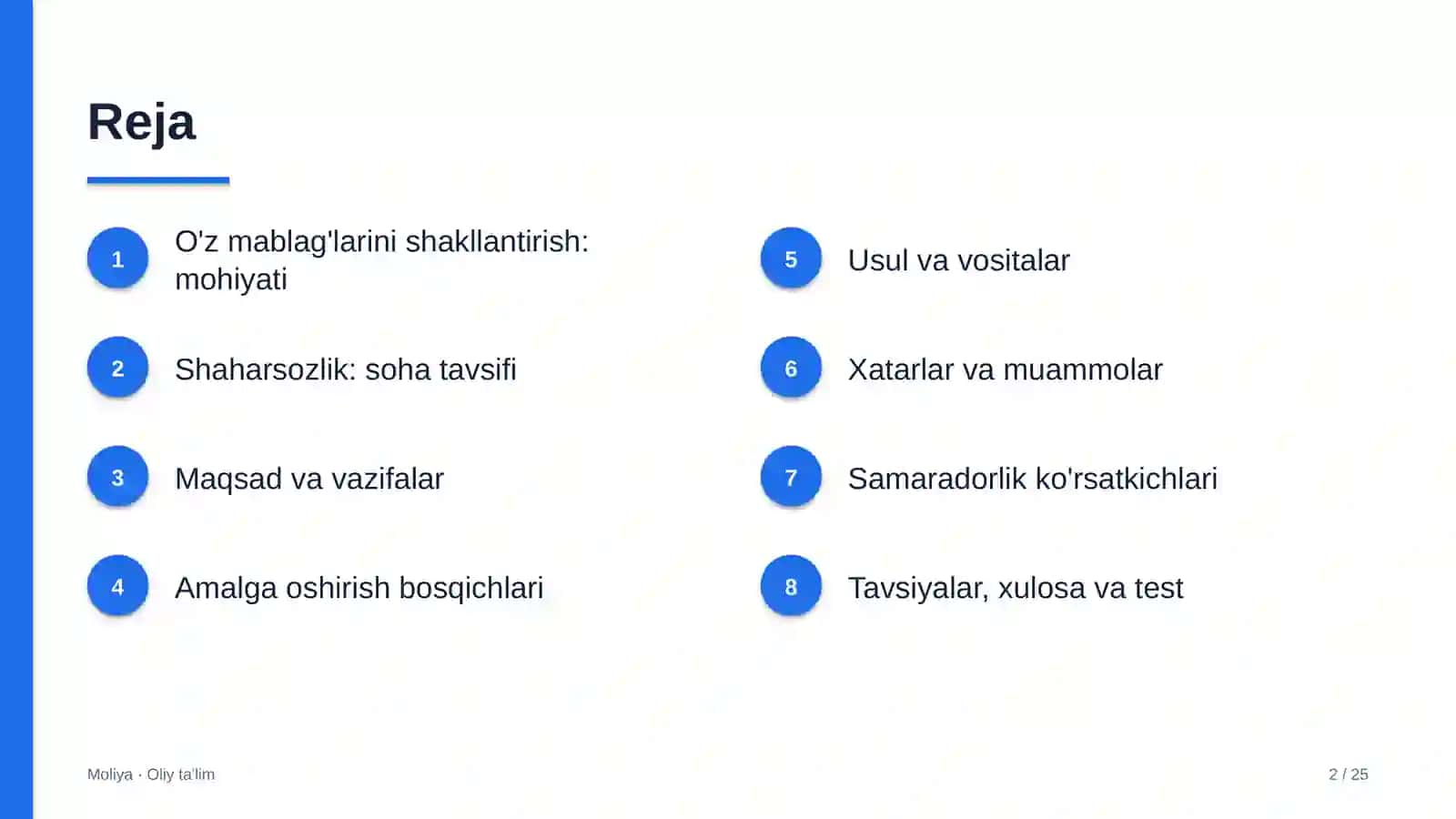 Shaharsozlikda o'z mablag'larini shakllantirish 2