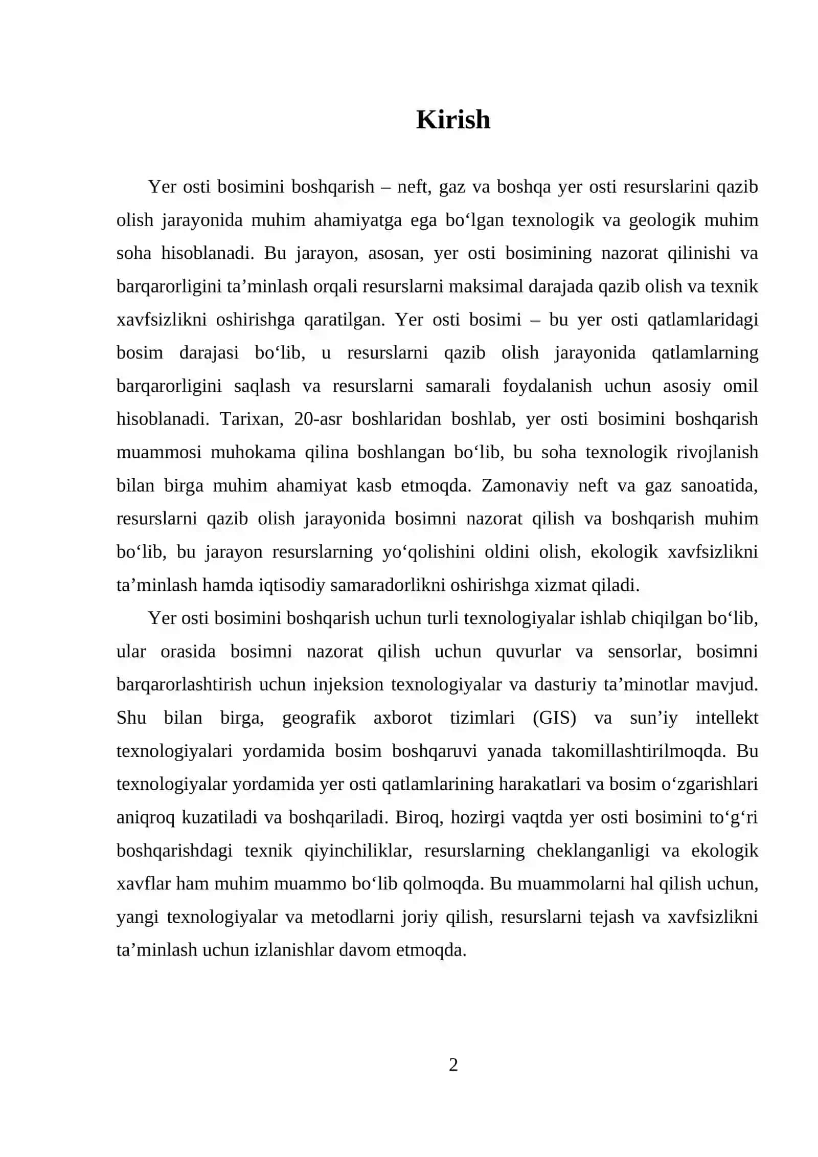 YER OSTI BOSIMINI BOSHQARISH 2