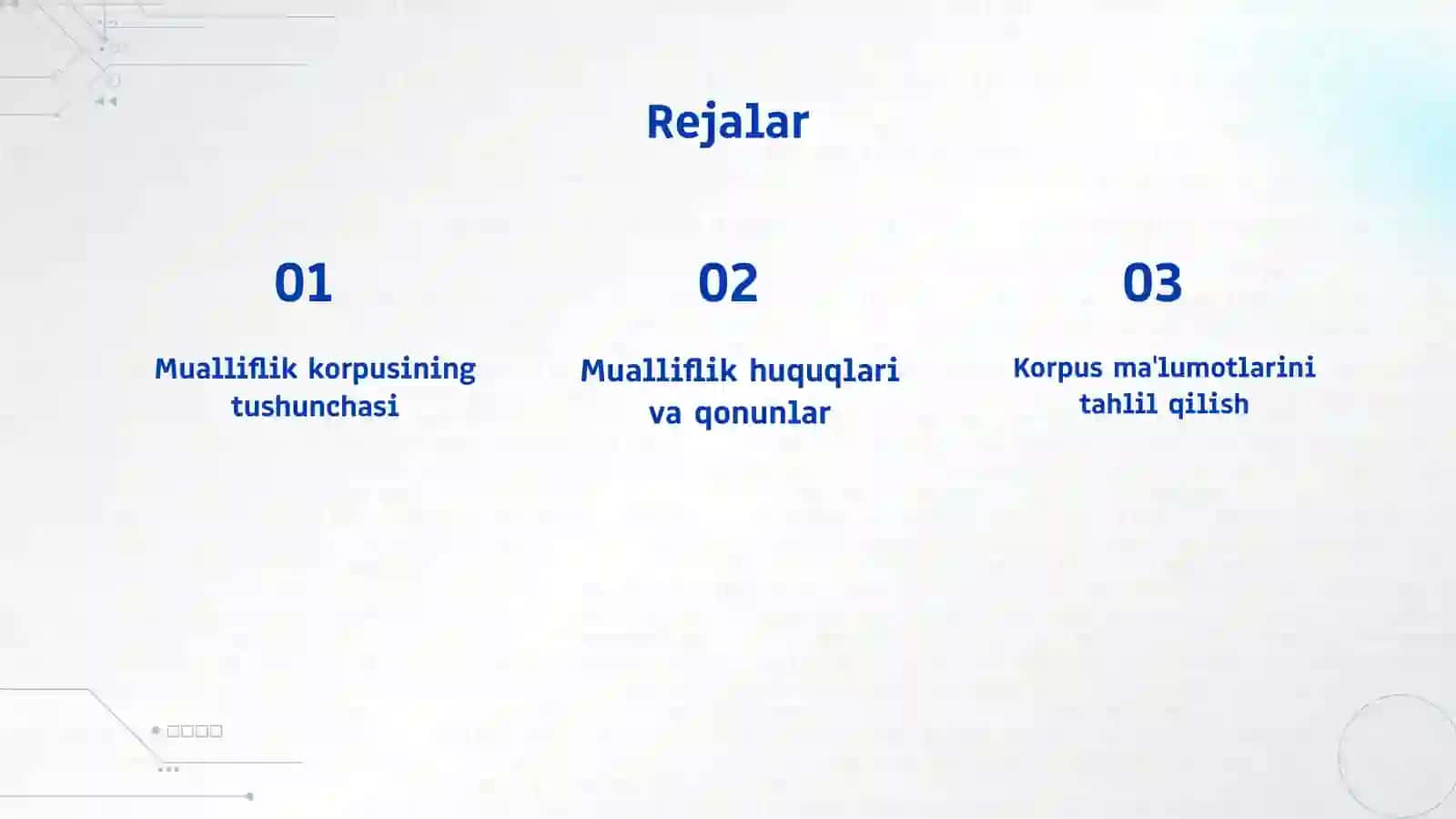 Mualliflik korpusi ustida ishlash 2