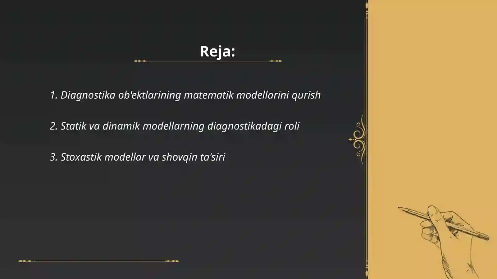 Diagnostika ob'ektlarining modellari 2