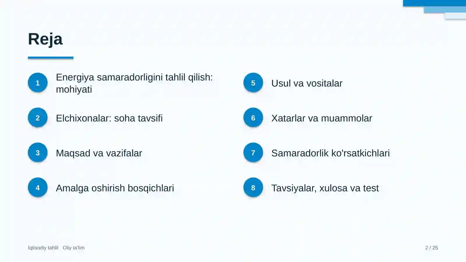 Elchixonalarda energiya samaradorligini tahlil qilish 2
