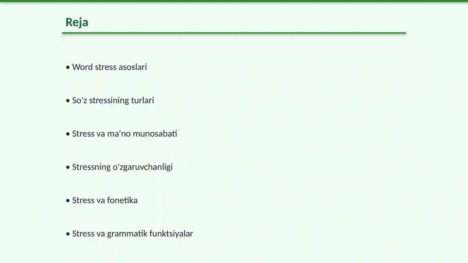 Word stress 2