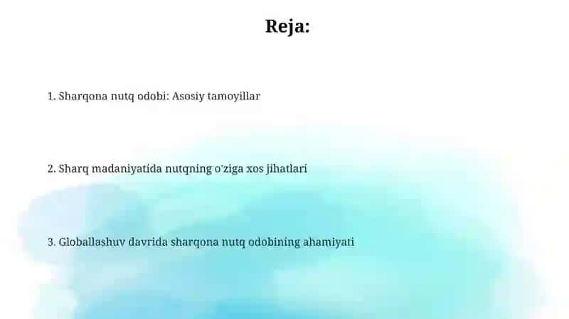 Sharq nutq odobi 2
