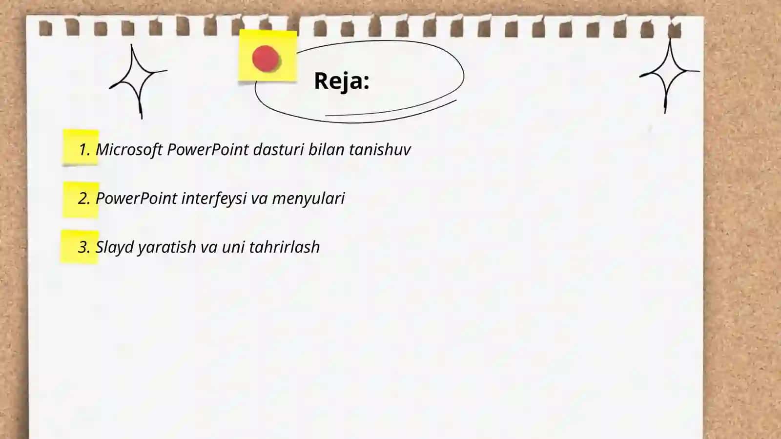 Microsoft PowerPoint dasturi bilan tanishuv 2