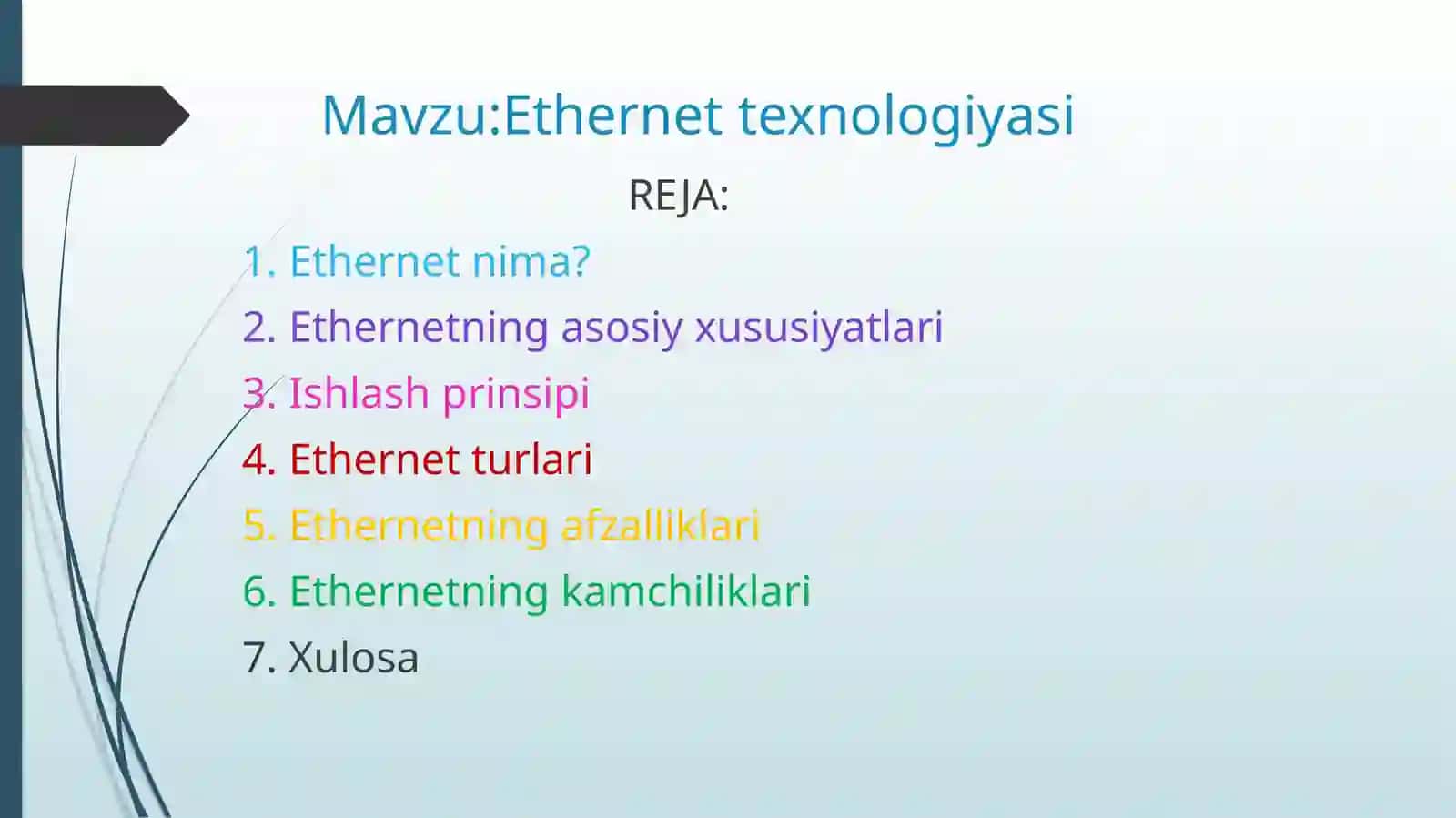 Ethernet texnologiyasi 2