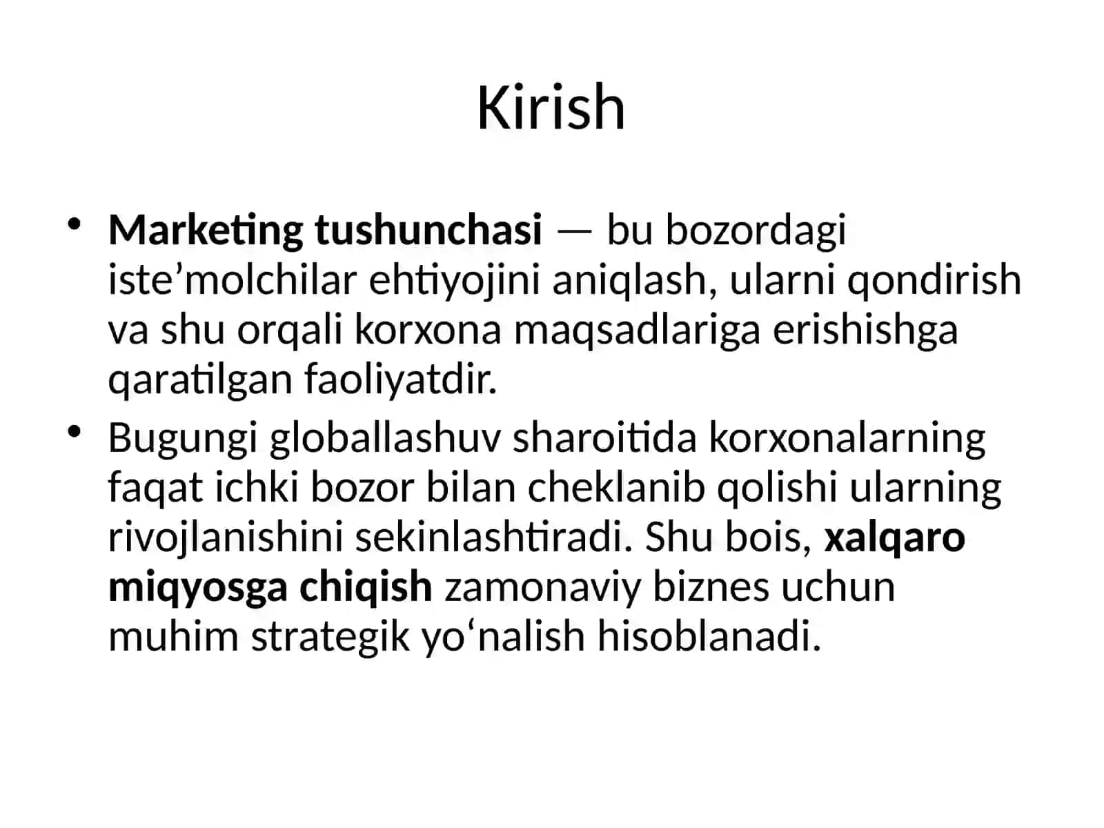 Xalqaromarketing fani: nima ni o‘rganadi va mohiyati 2