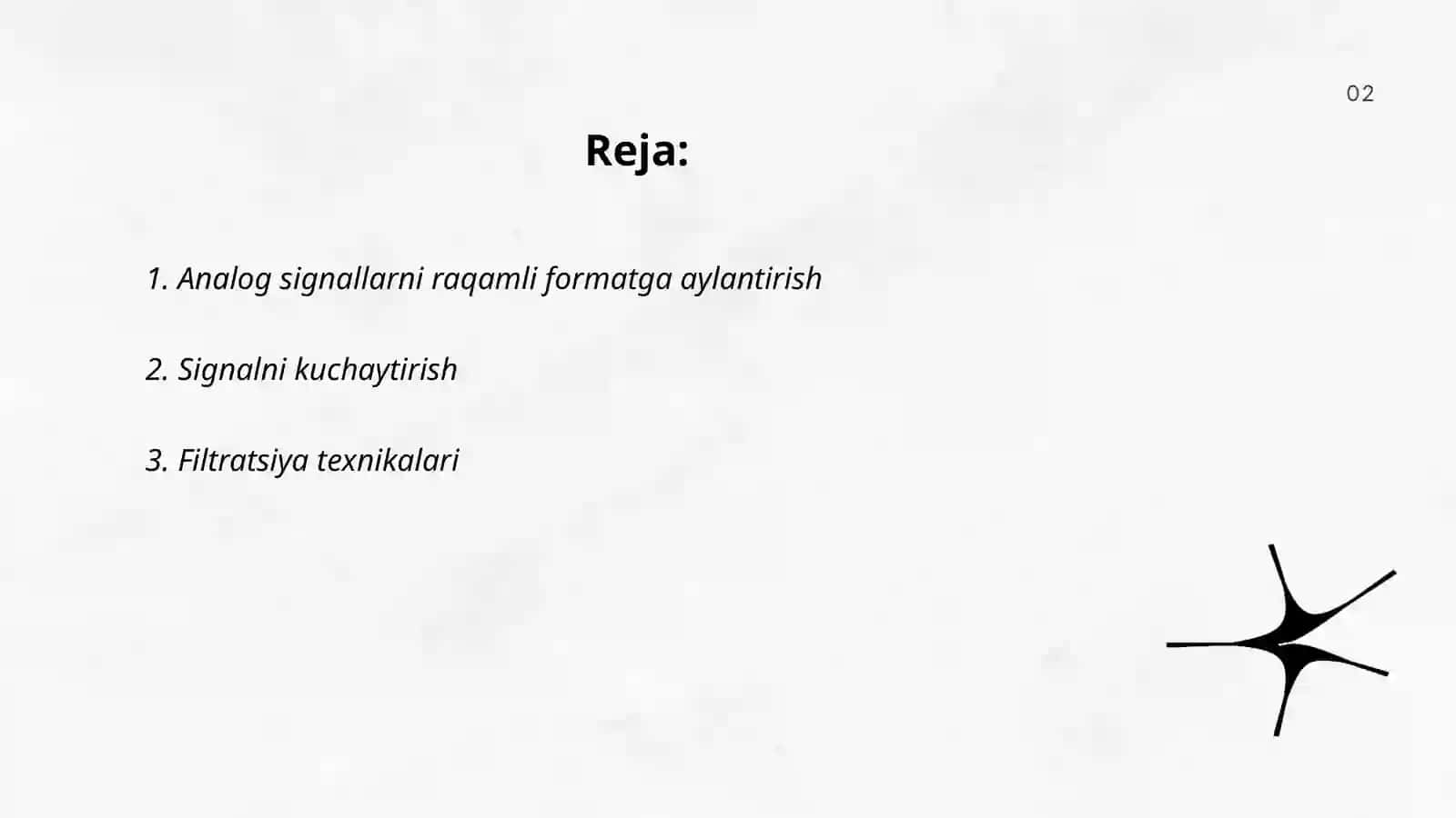 Analogli signallarni qayta ishlash 2