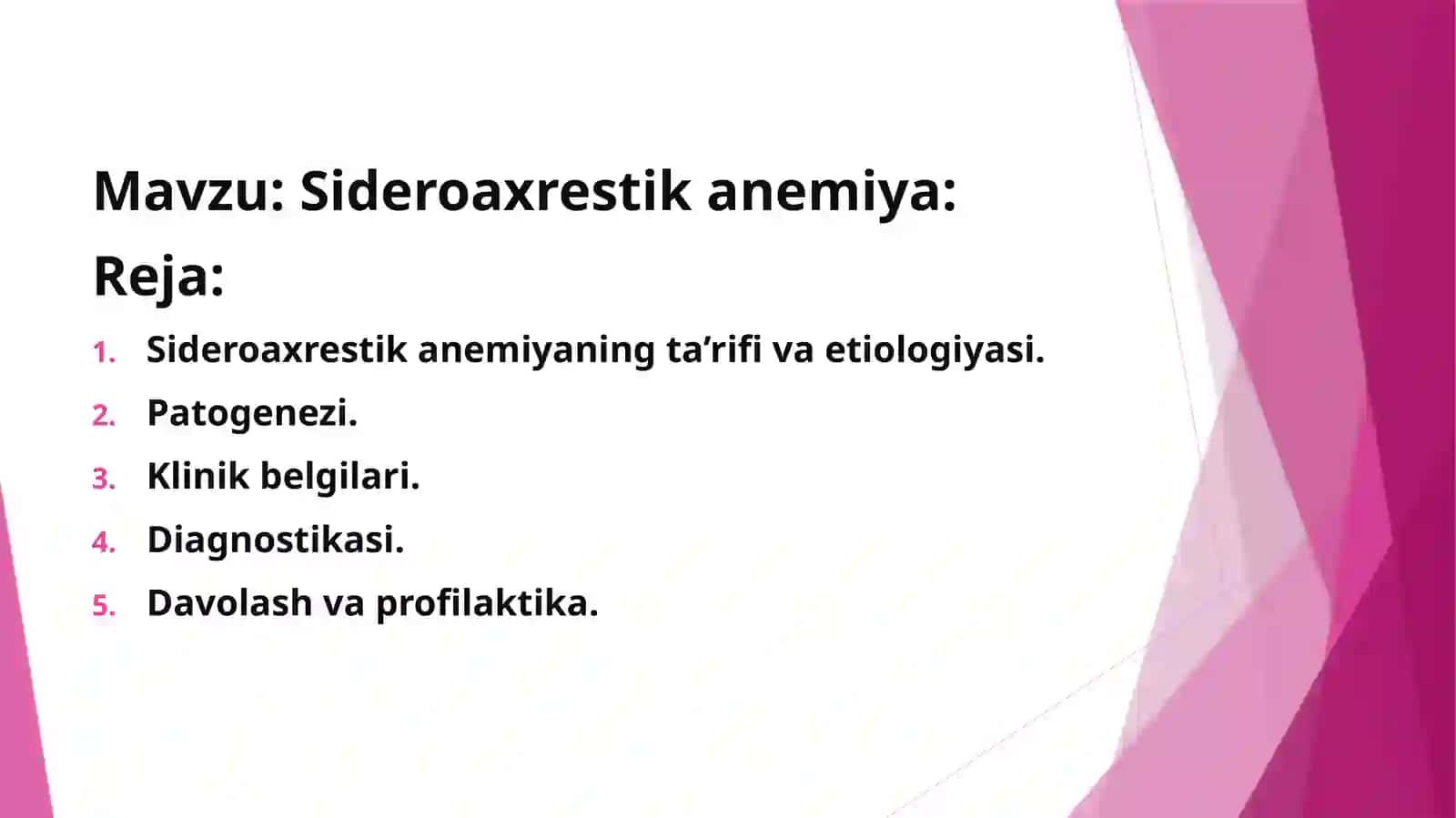 Sideroaxrestik anemiya 2