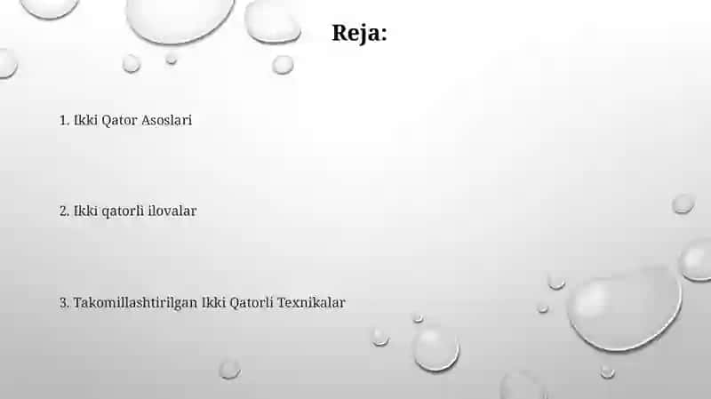 Ikki Qator Asoslari 2