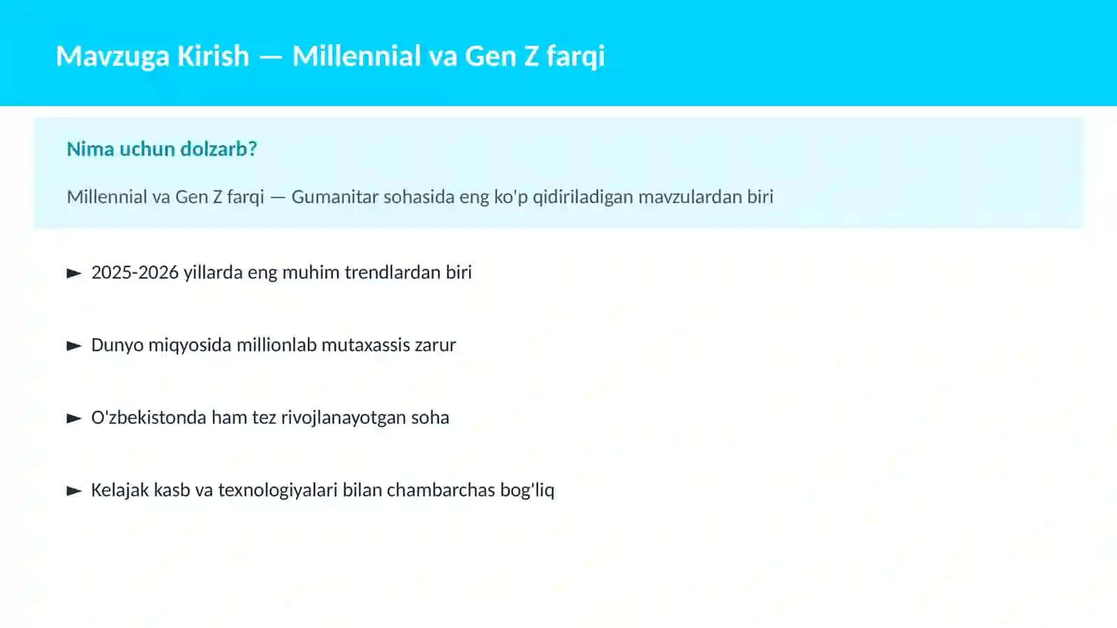 Millennial va Gen Z farqi 2