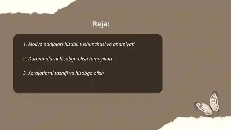 Moliya natijalari hisobi 2