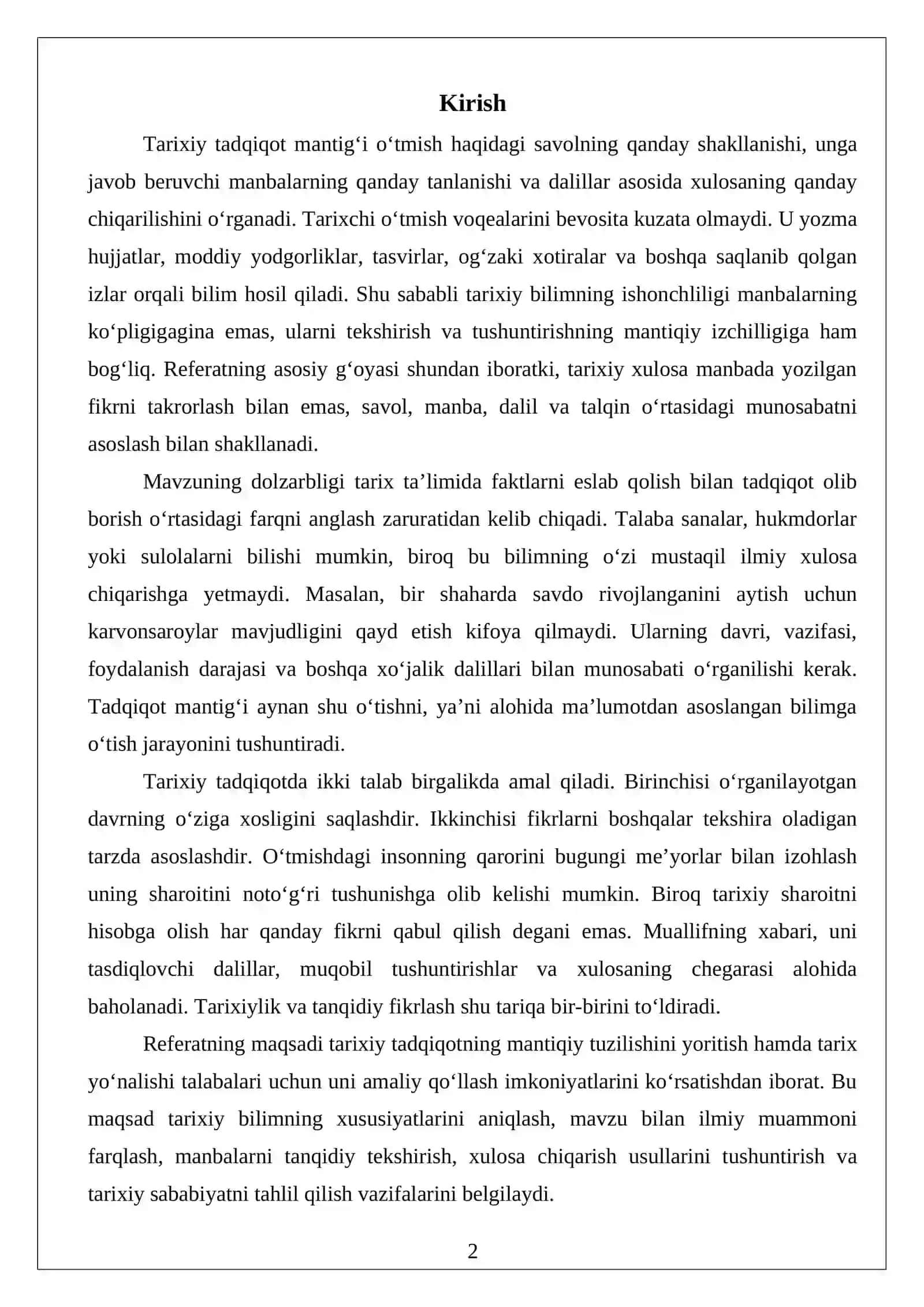 Tarixiy tadqiqot mantig‘i 2