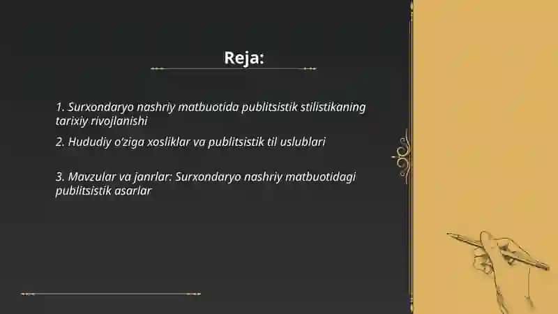 Tursoatova Xolidaning oʻzbek stilistikasi taqdimoti 2
